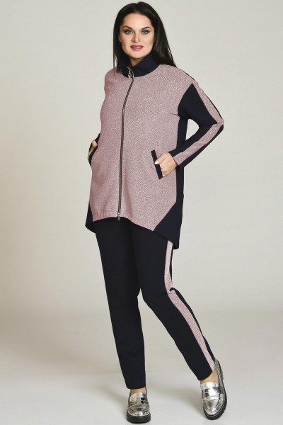 Спортивный костюм Svetlana Style 1140 чернильный с розовым