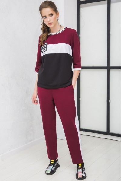 Спортивный костюм Galean style 764 бордо
