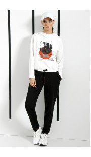 Спортивный костюм DiLiaFashion 0378 Кремовый и черный
