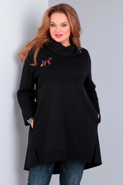 Туника Andrea Style 00230 черный