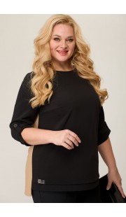 Туника Algranda 3941.2 черный + бежевый