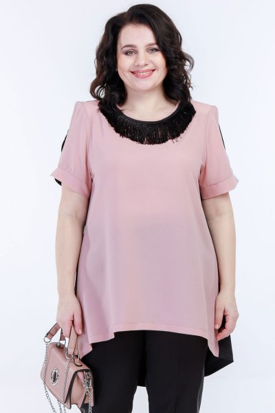 Туника Belinga 5040 розовый с чёрным