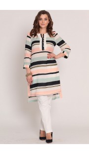 Туника Elletto 3190 розовый с синим и молочным