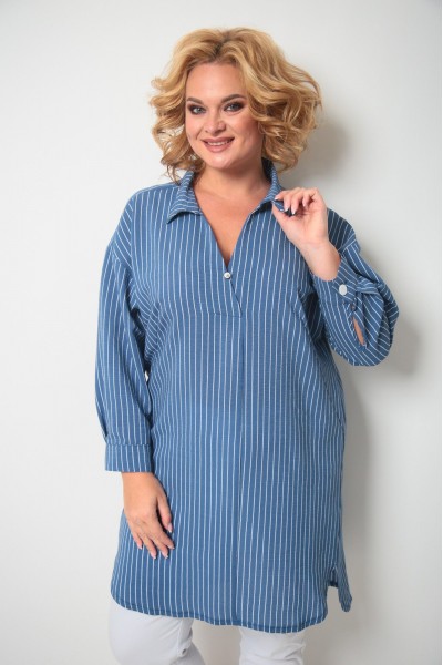 Туника Michel Chic 761 голубой, полоска