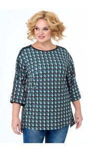 Туника Anelli 332 черный,зеленый,белый