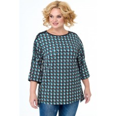 Туника Anelli 332 черный,зеленый,белый