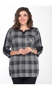 Туника Lady Style Classic 2202/1 чернильный с серым