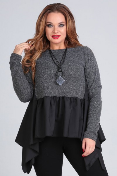 Туника Andrea Style 00245 серый