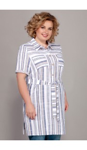 Туника Emilia 400/6 белый с голубым