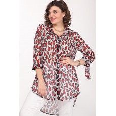 Туника Elletto 3223 черный с красным