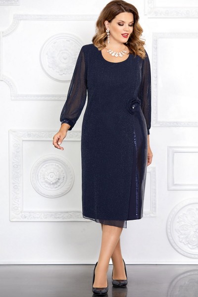 Платье Mira Fashion 4702 тёмно-синий
