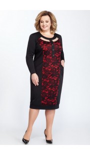 Платье Pretty 819 черный+красный