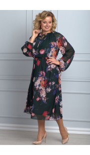 Платье Anelli 642 черный с красным