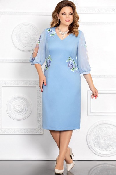 Платье Mira Fashion 4669 голубой