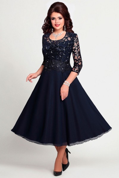 Платье Mira Fashion 3978-5 тёмно-синий