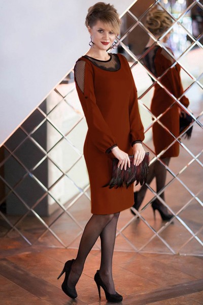 Платье Euromoda 251/2 терракот
