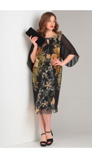 Платье Viola Style 0854 черный с желтым