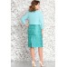 Платье Mira Fashion 4568 бирюзовый