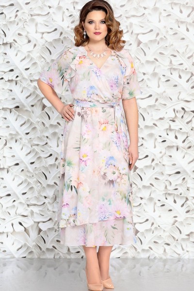 Платье Mira Fashion 4604 светлые тона