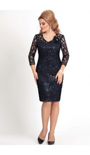 Платье Mira Fashion 4135 тёмно-синий