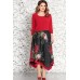 Платье Mira Fashion 4538-2 красный с черным Платье Mira Fashion 4538-2 красный с черным