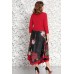 Платье Mira Fashion 4538-2 красный с черным