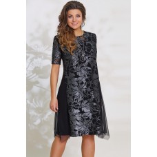 Платье Vittoria Queen 6803-1 черный с серым