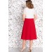 Платье Mira Fashion 4645 белый+красный