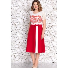 Платье Mira Fashion 4645 белый+красный Платье Mira Fashion 4645 белый+красный