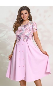 Платье Vittoria Queen 11133 розовый с цветами