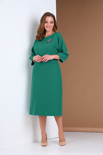 Платье Andrea Style 0390 изумруд