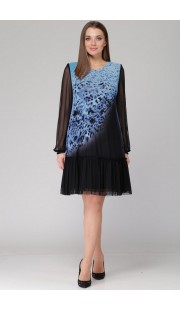 Платье Svetlana Style 1054 черный с голубым