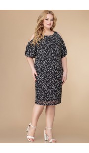 Платье Svetlana Style 1537 черный с цветами