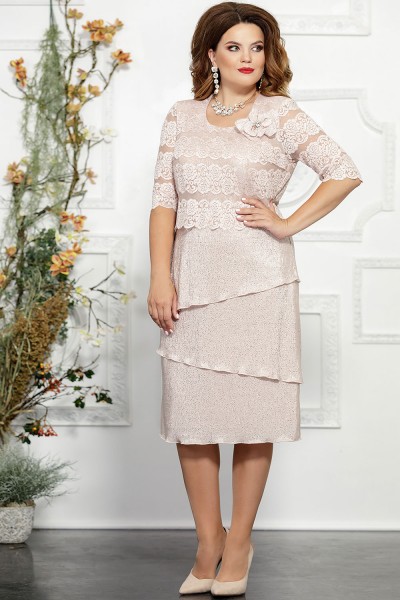 Платье Mira Fashion 4835 светлые тона