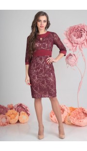 Платье SandyNa 13534 бордо