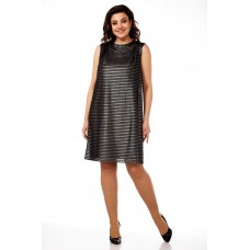 Платье Lady Style Classic 1094/2 серый + черный