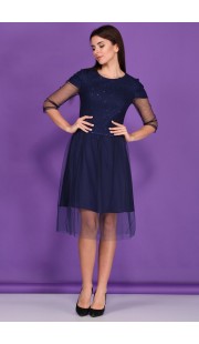 Платье Juliet Style D110-1 темно-синий