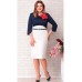 Платье Aira Style 694 молочный с синим