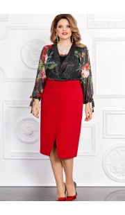 Платье Mira Fashion 4592 чёрный+красный