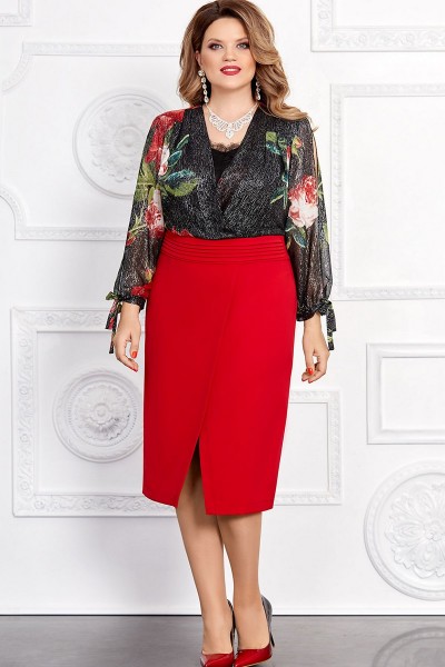 Платье Mira Fashion 4592 чёрный+красный