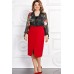 Платье Mira Fashion 4592 чёрный+красный