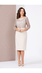 Платье Mira Fashion 5011 бежевый