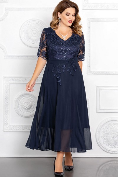 Платье Mira Fashion 4653-2 тёмно-синий
