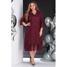 Платье SandyNa 13650 бордо