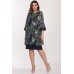 Платье Lady Style Classic 1743/2 темно-синий с зеленым
