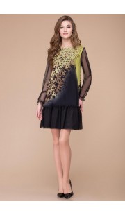 Платье Svetlana Style 1054 черный с оливой