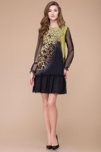 Платье Svetlana Style 1054 черный с оливой