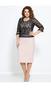 Платье Mira Fashion 4755 чёрный+розовый