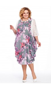 Платье Pretty 435 розовые тона