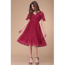 Платье Verita Moda 1178 бордовые тона